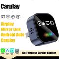 Q1A 4-i-1 trådløs CarPlay/Android Auto-adapter med AirPlay/MirrorLink - sort