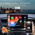 Q1A 4-i-1 trådløs CarPlay/Android Auto-adapter med AirPlay og MirrorLink - Orange / Farverig