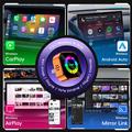 Q1A 4-i-1 trådløs CarPlay/Android Auto-adapter med AirPlay og MirrorLink - Orange / Farverig
