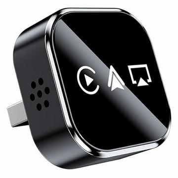 Q1A trådløs CarPlay / Android Auto-adapter med AirPlay - sort