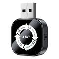 Q1AS 4-i-1 trådløs CarPlay- og Android Auto-adapter med AirPlay/MirrorLink - sort