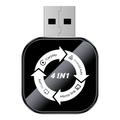 Q1AS 4-i-1 trådløs CarPlay- og Android Auto-adapter med AirPlay/MirrorLink - sort