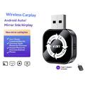 Q1AS 4-i-1 trådløs CarPlay- og Android Auto-adapter med AirPlay/MirrorLink - sort
