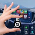 Q1AS 4-i-1 trådløs CarPlay- og Android Auto-adapter med AirPlay/MirrorLink - sort