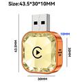 Q1AS Diamond Cut 4-i-1 trådløs Android Auto- og CarPlay-adapter - sølv / orange