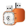Q1AS Diamond Cut 4-i-1 trådløs Android Auto- og CarPlay-adapter - sølv / orange