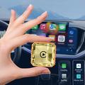 Q1BVS Diamantformet 4-i-1 trådløs CarPlay/Android Auto-adapter - Orange / Guld