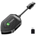 Q1D 2-i-1 kablet til trådløs CarPlay- og Android Auto-adapter - USB-A/USB-C-stik
