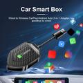 Q1D 2-i-1 kablet til trådløs CarPlay- og Android Auto-adapter - USB-A/USB-C-stik