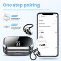 Q25 trådløse øretelefoner med opladningsetui med powerbank-funktion - sort