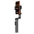 Q37 AI-gimbal-stabiliseret selfiestang med RGB-skønhedslys - sort