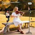 Q37 AI-gimbal-stabiliseret selfiestang med RGB-skønhedslys - sort