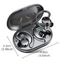 Q38 trådløse sportsøretelefoner med ørekrog - sort