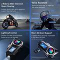 Q58Max motorcykelhjelm med Bluetooth-intercom-headset og FM-radio - rækkevidde på 500m