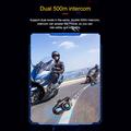 Q58Max motorcykelhjelm med Bluetooth-intercom-headset og FM-radio - rækkevidde på 500m