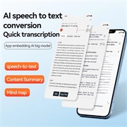 Q70A Smart AI-stemmeoptager med ChatGPT-transskription og oversættelse