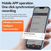 Q70A Smart AI-stemmeoptager med ChatGPT-transskription og oversættelse