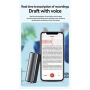 Q70A Smart AI-stemmeoptager med ChatGPT-transskription og oversættelse