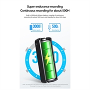 Q70A Smart AI-stemmeoptager med ChatGPT-transskription og oversættelse