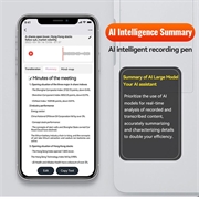 Q70A Smart AI-stemmeoptager med ChatGPT-transskription og oversættelse - 32 GB