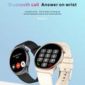 QX10 1,43" AMOLED-skærm Bluetooth-opkald Sundhedsovervågning Smart Watch - Beige / Guld