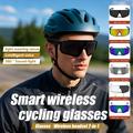 QY-Pro1 Smart cykelbrille med AI-oversættelse og Bluetooth-forbindelse - hvid / fotokromisk linse