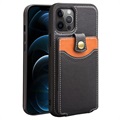 Qialino Business Style iPhone 12 Pro Max Læder Cover - Sort