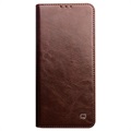Qialino Classic Huawei P50 Læderpung - Brun
