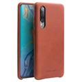 Qialino Premium Huawei P30 Læder Cover - Brun