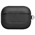 Qialino Premium AirPods Pro Læder Cover - Sort
