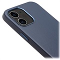 Qialino Premium iPhone 12 Mini Læder Cover - Blå