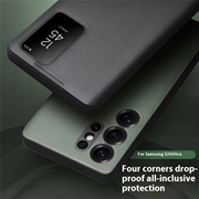 Samsung Galaxy S25 Ultra Qialino Smart View Flip Lædercover - Sort