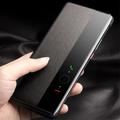 Huawei Pura 70 Pro/70 Pro+ Qialino Smart View Flip Lædercover - Klassisk - Sort