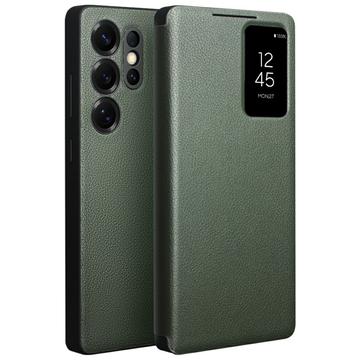 Samsung Galaxy S25 Ultra Qialino Smart View Flip Lædercover