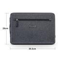 Qialino Vandafvisende Nano-Textile Laptop Sleeve med håndtagsstrop - 15" - Grå