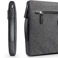 Qialino Vandafvisende Nano-Textile Laptop Sleeve med håndtagsstrop - 15" - Grå
