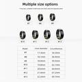 R11M Stylish Smart Ring - Størrelse: 10/19.8mm - Sort