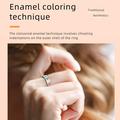 R18 Elegant emalje-smartring - størrelse: 17.3mm - farverig