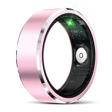 R5 Smart Ring i aluminiumslegering med opladningsetui - Størrelse: 10/19.9mm - Pink