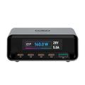 RELIFE Q8 165W GaN-hurtigoplader - 4xUSB-C / 1xUSB-A - Grå