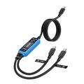 RELIFE XA7 2-i-1 USB-C-testkabel med hurtigopladning og digitalt display - sort