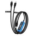 RELIFE XA7 2-i-1 USB-C-testkabel med hurtigopladning og digitalt display - sort
