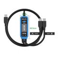 RELIFE XA7 2-i-1 USB-C-testkabel med hurtigopladning og digitalt display - sort