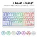 RGB-030 10-tommer trådløst Bluetooth-tastatur med RGB-baggrundsbelysning - US Layout