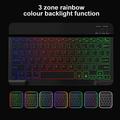 RGB-030 10-tommer trådløst Bluetooth-tastatur med RGB-baggrundsbelysning - US Layout