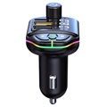 RGB Bluetooth FM Transmitter / Hurtig Biloplader ZTB-A10 - 20W - Sort