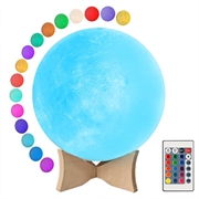RGB LED Månelampe / Nattelys YK2302 - 15cm, 1000mAh