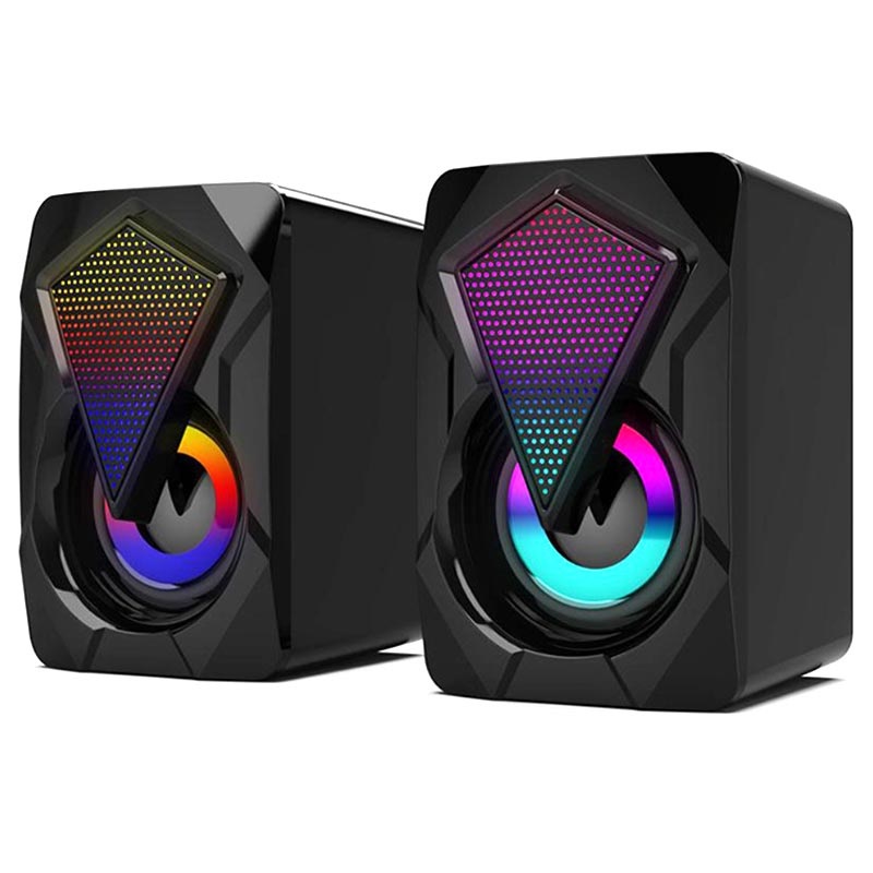 RGB Gaming Højttalere X2 - 2x3W Sort