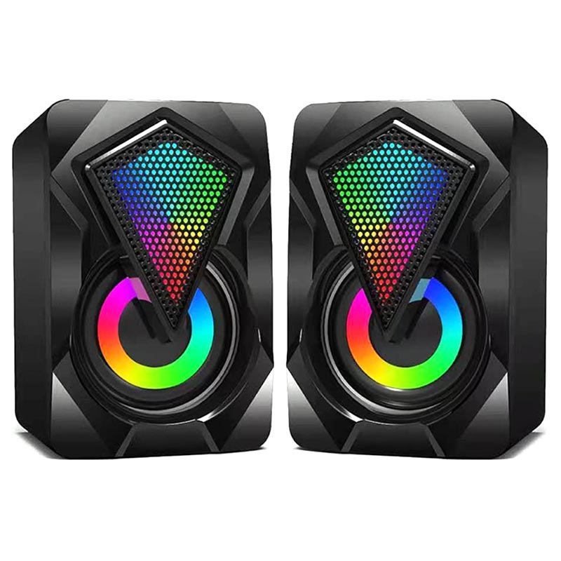 RGB Stereo Gaming Højttalere X2 2x3W Sort