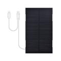 RH-P09 5V 2W ETFE monokrystallinsk solcellepanel til camping - IP65, Lightning- og USB-C-kabel